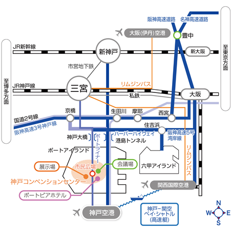 神戸国際展示場 会場マップ