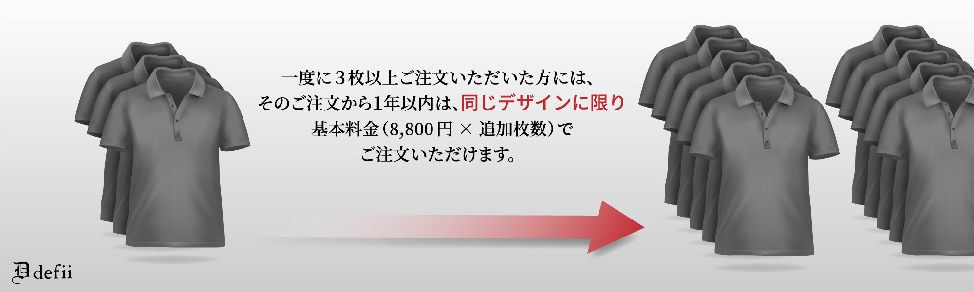 一度に3枚以上で、同じデザインの場合